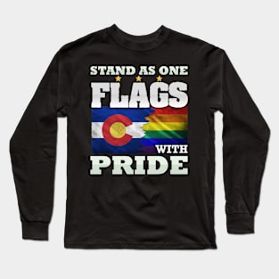 LGBT and Colorado state flag design Long Sleeve T-Shirt